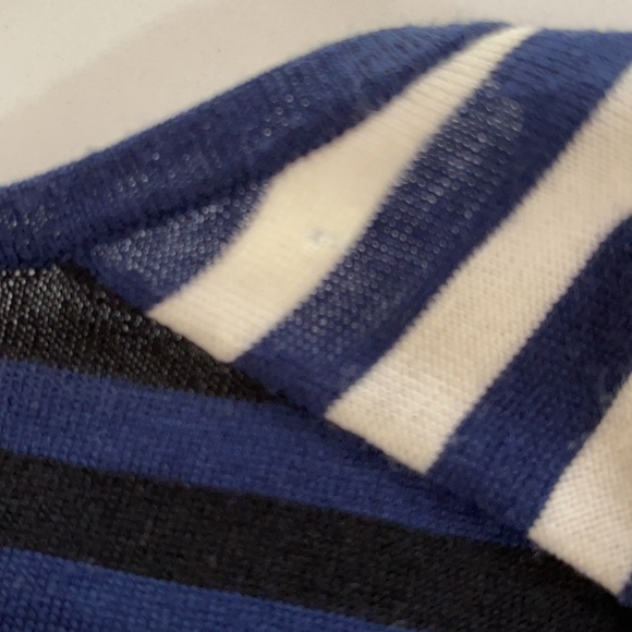 Akris Punto Short Sleeve Mixed Stripe Peplum Top SZ 6 - Picture 12 of 13